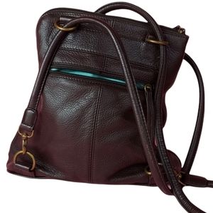 Clark brown pebble leather back pack shoulder bag